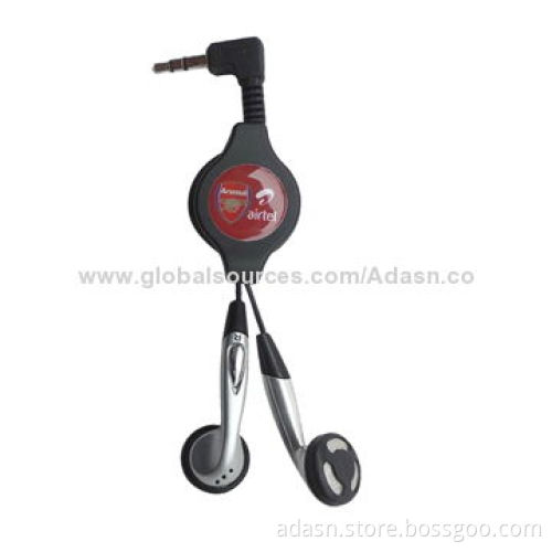 Retractable earphones with colorful high resolution, OEM/ODM orders are welcome